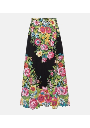 Etro Floral cotton maxi skirt