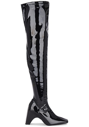 Coperni Patent Thigh High Boot in Black - Black. Size 36 (also in 37).