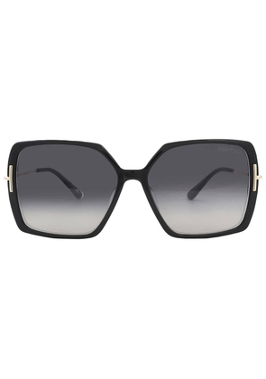 Tom Ford Joanna Smoke Gradient Butterfly Ladies Sunglasses FT1039 01B 59