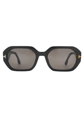 Tom Ford Veronique Smoke Geometric Ladies Sunglasses FT0917 01A 55