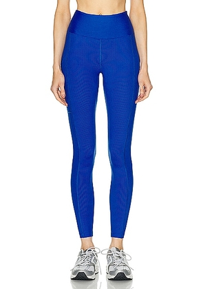 YEAR OF OURS Ribbed Pocket Legging in Blue Flame - Blue. Size M (also in S, XS).