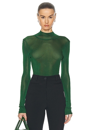 Ferragamo Long Sleeve Turtleneck Sweater in Forest Green - Dark Green. Size L (also in ).
