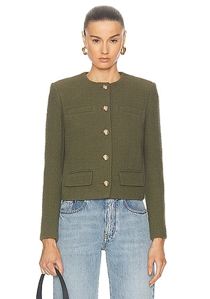 NILI LOTAN Paiges Jacket in Army Green - Green. Size 0 (also in 10).