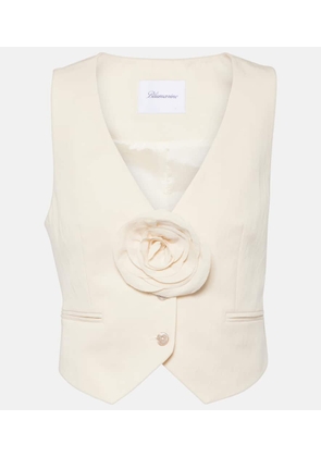 Blumarine Floral-appliqué vest