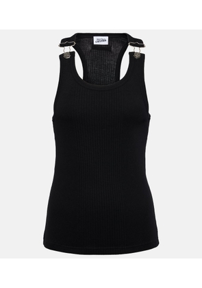Jean Paul Gaultier Ribbed-knit cotton tank top