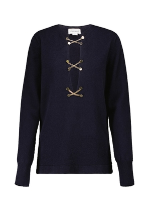 Victoria Beckham Chain-embellished wool sweater