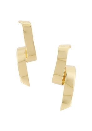 RABANNE Wave Earrings in Gold - Metallic Gold. Size all.
