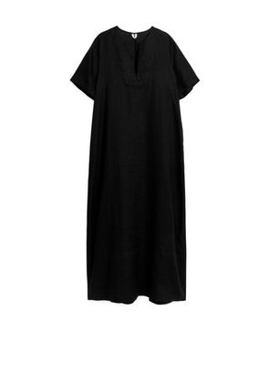 Maxi Linen Dress - Black