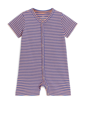 Short Sleeve All-in-One Pyjama - Blue
