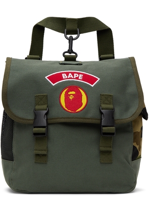 BAPE Kids Khaki Patch Backpack