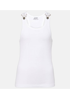Jean Paul Gaultier Ribbed-knit cotton jersey tank top