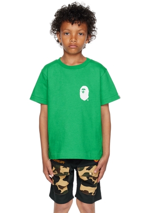 BAPE Kids Green Lettered T-Shirt