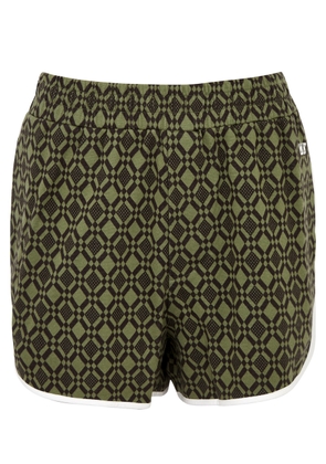 Wales Bonner Power Patterned Stretch-cotton Shorts - Brown - XS (UK6 / XS)