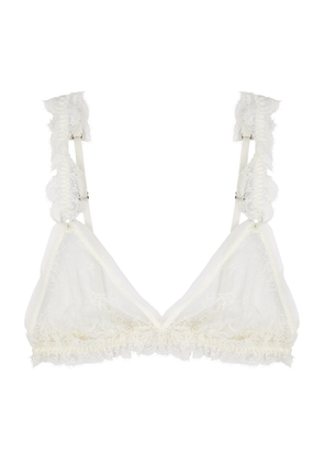 Love Stories Uma Ruffled Lace Soft-cup bra - Off White