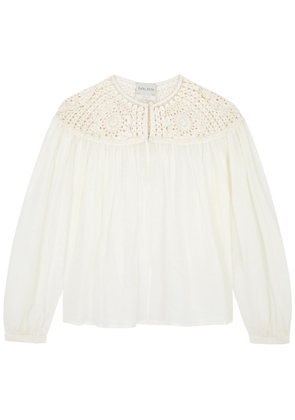 Forte_forte Crochet and Cotton-blend Voile Blouse - White - 0 (UK 6 / XS)
