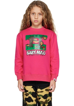 BAPE Kids Pink Baby Milo Camo Hammock Sweatshirt