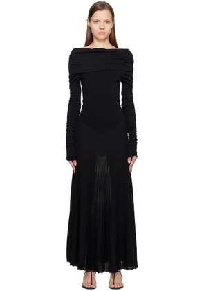 KHAITE Black 'The Rebecca' Maxi Dress