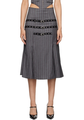 Miaou Gray Gaudi Midi Skirt