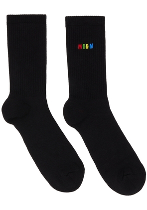 MSGM Black Logo Socks