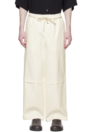 Emporio Armani White Double Trousers