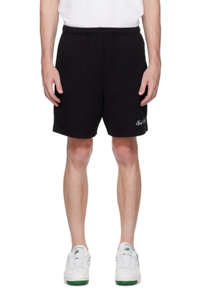 Sporty & Rich Black Cursive Gym Shorts