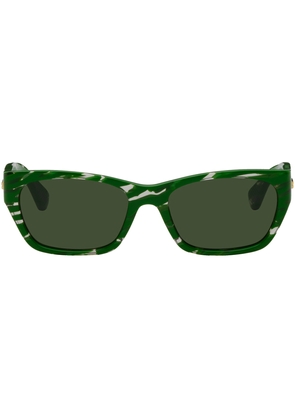 Bottega Veneta Green Zebra Sunglasses