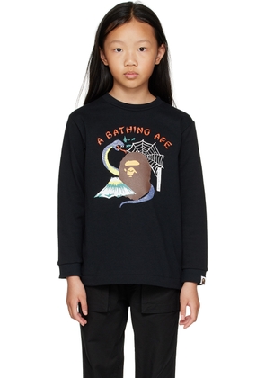 BAPE Kids Black Japan Culture Souvenir Long Sleeve T-Shirt