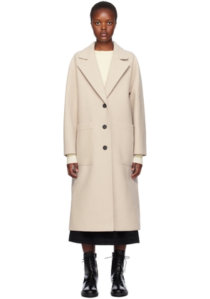 Harris Wharf London Off-White Greatcoat Coat