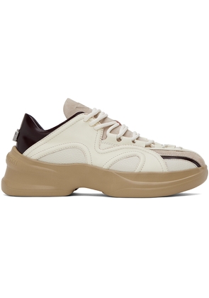 WOOYOUNGMI White & Brown Low Sneakers