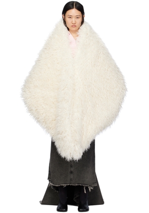 VAQUERA Off-White Hook-Eye Faux-Fur Vest
