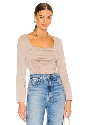 BCBGeneration Square Neck Top in Metallic Neutral. Size L, S, XS.