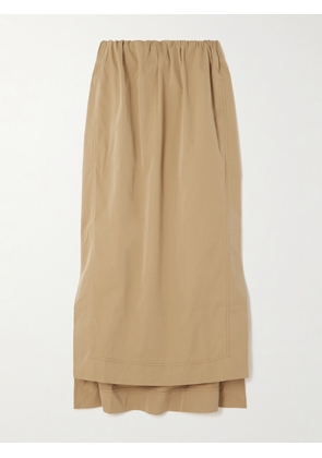 SASUPHI - Gilda Gathered Cotton And Silk-blend Maxi Skirt - Neutrals - IT36,IT38,IT40,IT42,IT44
