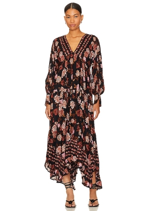Free People Rows Of Roses Maxi Dress in Black. Size XS.