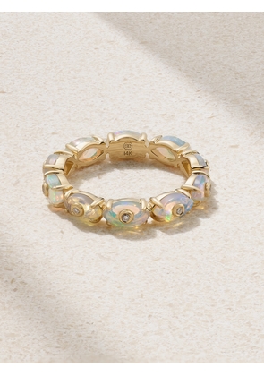 Sydney Evan - 14-karat Gold, Opal And Diamond Ring - 5,6,6 1/2,7