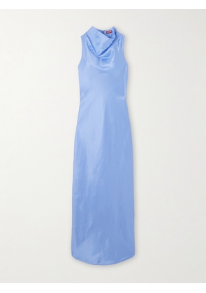 STAUD - Rochelle Silk-satin Gown - Blue - x small,small,medium,large,x large