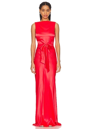 Amanda Uprichard Rosemary Maxi Dress in Red. Size M, S, XS.