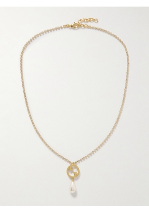 Gucci - Blondie Gold-tone, Faux-pearl And Crystal Necklace - One size