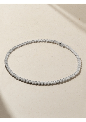 KOLOURS JEWELRY - Hexagon Large 18-karat White Gold Diamond Tennis Necklace - One size