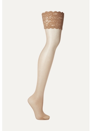 Wolford - Satin Touch 20 Denier Stay-up Stockings - Neutrals - x small,small,medium,large