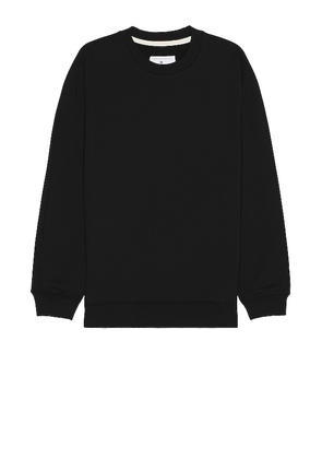 Reigning Champ Midweight Terry Classic Crewneck in Black. Size M.