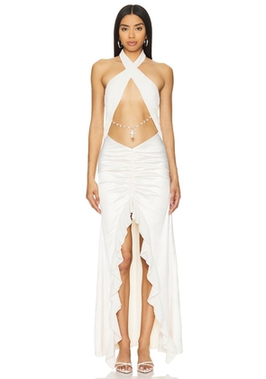 LOBA Naia Gown in Ivory. Size L, S, XL, XXS.