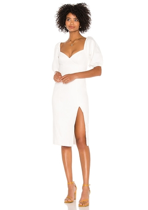 Song of Style Rosalie Midi Dress in White. Size S.