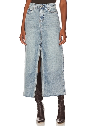 Steve Madden Avani Denim Skirt in Denim-Light. Size 2, 4, 6, 8.
