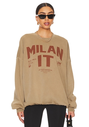 The Laundry Room Welcome To Milan Sweatshirt in Tan. Size M.