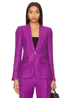 Smythe Pintuck Blazer in Purple. Size 2, 4, 6, 8.
