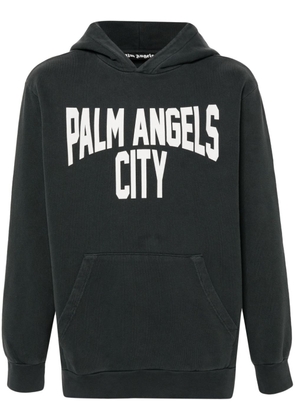 Palm Angels logo-print hoodie - Grey