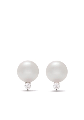 TASAKI 18kt white gold Akoya pearl diamond earrings - Silver