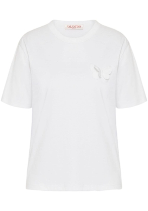 Valentino Garavani butterfly-appliqué cotton T-shirt - White