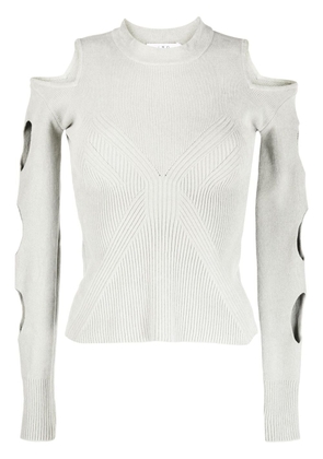 IRO cut-out ribbed blouse - Grey