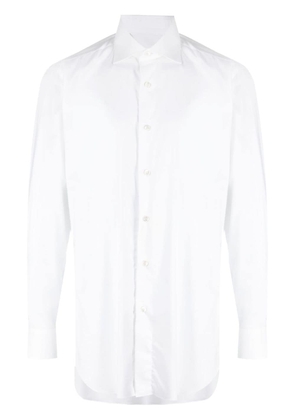 Brioni long-sleeve cotton shirt - White